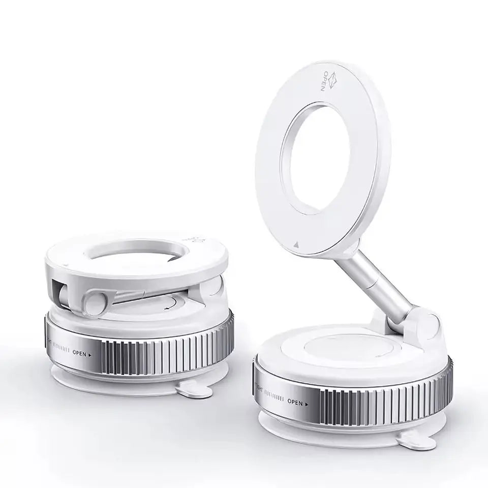 Magsafe Car Phone Holder Suction Cup Vacuum Magnetic Phone Stand 360° rotatable and Foldable Suction Phone Holder